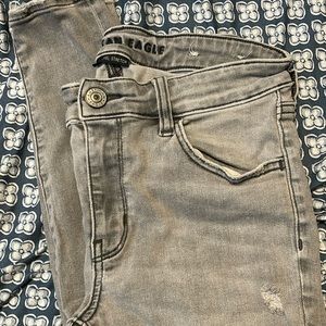 Gray American eagle distressed jeggings